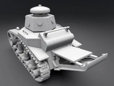 T18 Tank scale model 3D print model