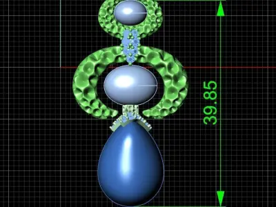 Earring 06 3D print model