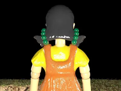 Squid Games Doll  - Red Light Green Light  3D model