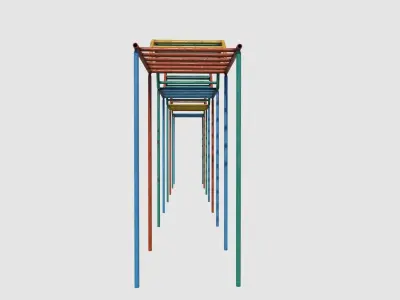 Old Hanging Climber Low-poly 3D model