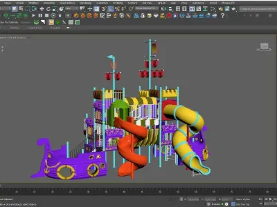 Ship Themed Playground Model - 04 3D model
