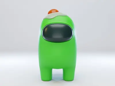 Among Us Egg Hat Character 3D model