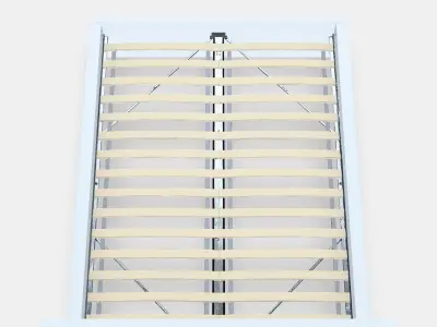 MALM high bed frame 1 Low-poly 3D model