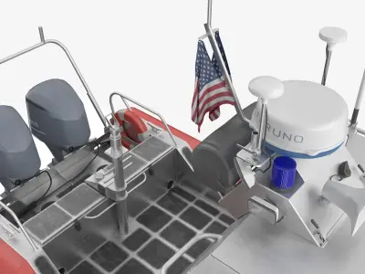  Coast Guard Defender Class Boat Red Simplified 