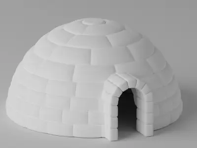 Cartoon Igloo Canada 1 3D model