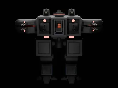 Heavy Armored Support Mech HASM-1 3D model