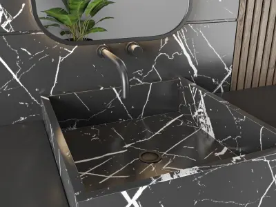 bathroom furniture set 75 3D model