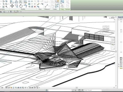 Revit file - Milwaukee Art Museum 3D model