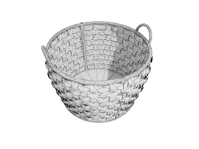 Hong Kong Wooden Basket 3D model