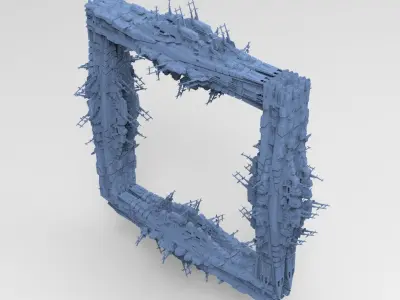 Cube Space station Huge 3D model