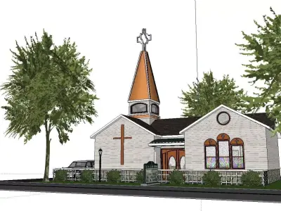 Architecture-Religion-God-Culture-Temple-0302 church 3D model