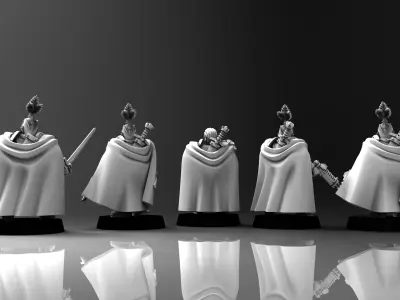 Feudal Guard Male Higher Officers 3D print model