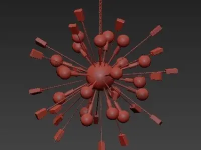 Large Mid Century Modern Sputnik 3D model