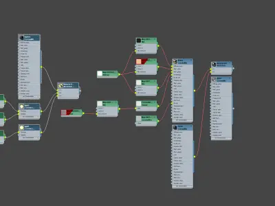 Staggered Glass Chandelier 3D model