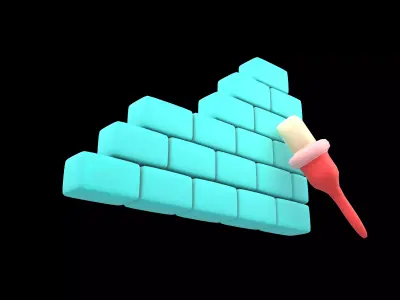 Paint Wall Icon v1 003 Low-poly 3D model