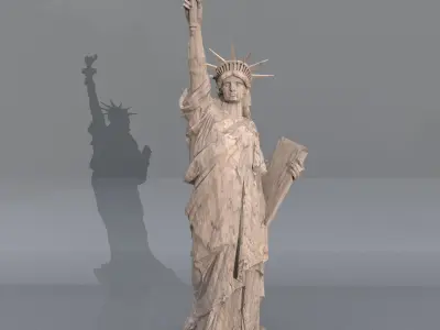 Statue of Liberty Ready Print model 3D model