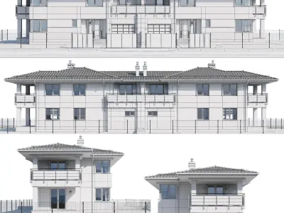 Duplex house 1 3D model