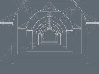 Sci Fi Hallway Interior 3D model