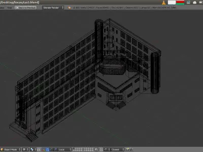 modern building 3D model order