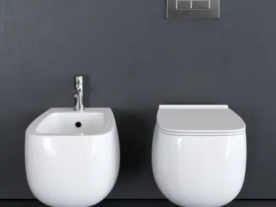 Alice Ceramica Nur Wall-Hung WC Low-poly 3D model