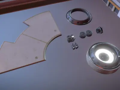 Sci Fi Ceiling Kit 1 Low-poly 3D model