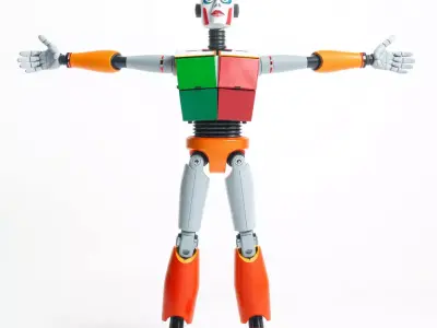 Colorful Robot Companion model pack Low-poly 3D model