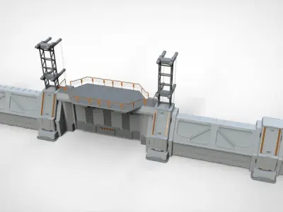 sci-fi Wall 3 3D model