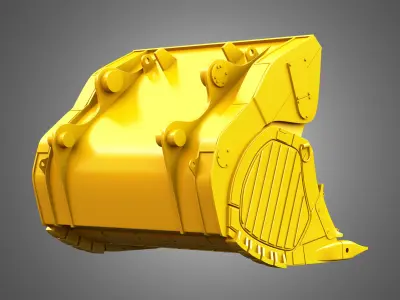 Excavator Bucket -  6030 FS Hydraulic Mining Shovel  3D model