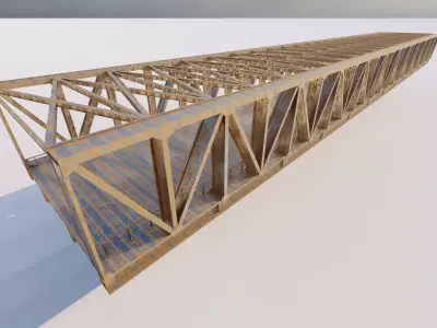 Structural engineering of Metal bridge structure 3D model order