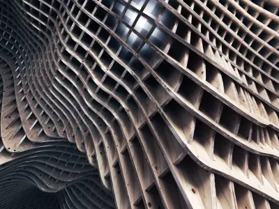 Parametric big Hall 3D model