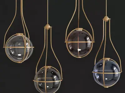 Modern Globe Lantern 3d model Low-poly 3D model