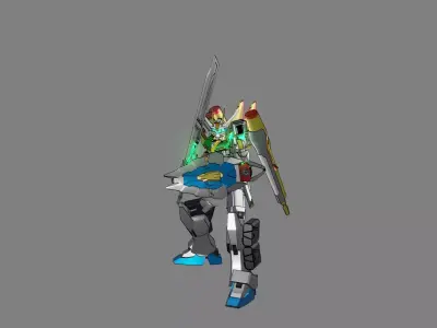 Attacker Gundam 2 3D model