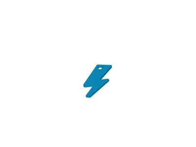 Lightning Bolt Keychain 3D Print Model 3D print model