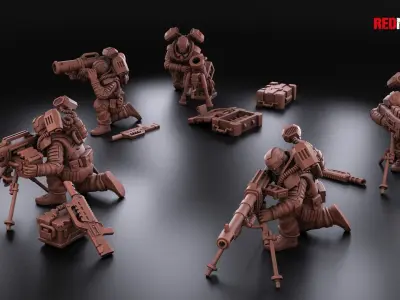 Airborne Division - Heavy Support Squad of the Imperial Force 3D print model