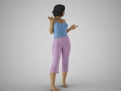 Girl Among two Choices 3D print model
