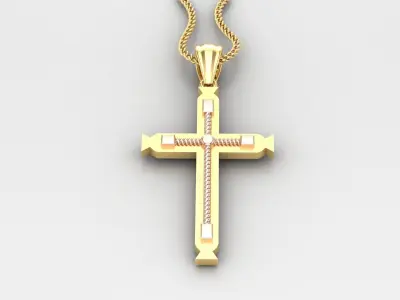 Cross Light Gold 4CP099 3DM STL 3D print model