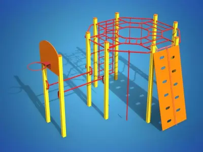 Playground for kids 3D model 2