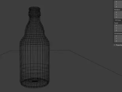 Steinie Beer Bottle Free low-poly 3D model