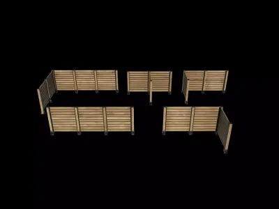 Fence System Post 3D model