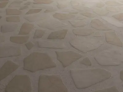 Stone Floor Mosaic of Natural Limestone 06 Texture