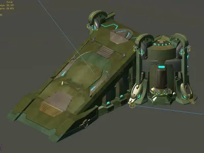 Machinery - intact - wall slope 01 3D model
