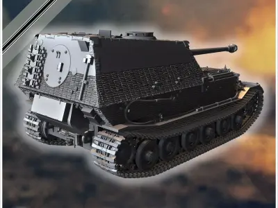 Panzerjager Tiger P  Elefant  late tank destroyer - Germany East 3D print model