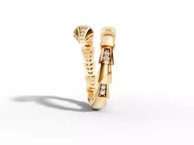 Snake Scale Wrap Ring   Jewelry Collection 003 3D print model