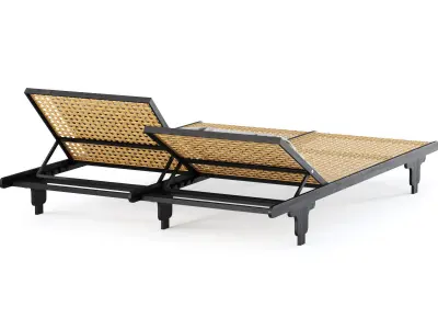 Lola rattan double sunbed LS11D by Bpoint Design  3D model