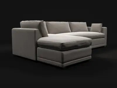 Sylvie Slipcover Bench Cushion Sofa by Robin Bruce 3D model