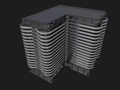 Spiral Horizon Towers 3D model