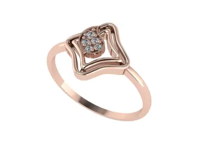 diamond ring 3D model 6
