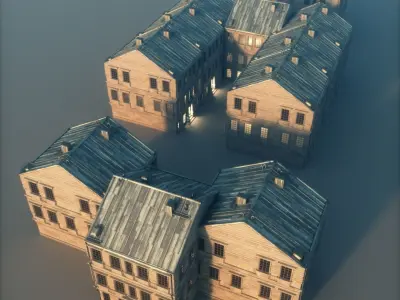 Old appartment building 1700s B 3D model