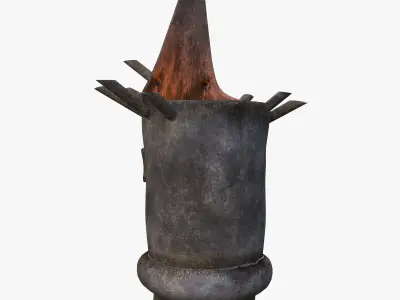 Fireplace  head dark 3D model