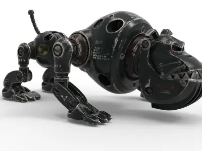  Cyborg Robot Dog  3D model